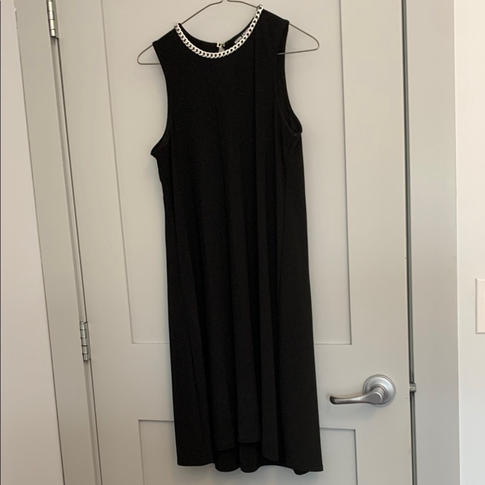 Karl Lagerfeld Black Sleeveless Sheath Midi Dress Size 6 EUC